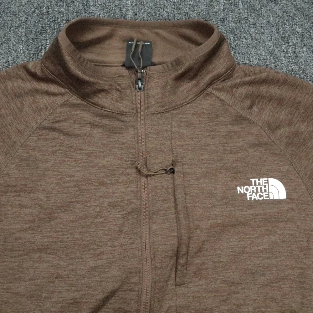 The North Face Pullover Mens Large Brown Canyonlands Fleece Quarter Zip Hiking